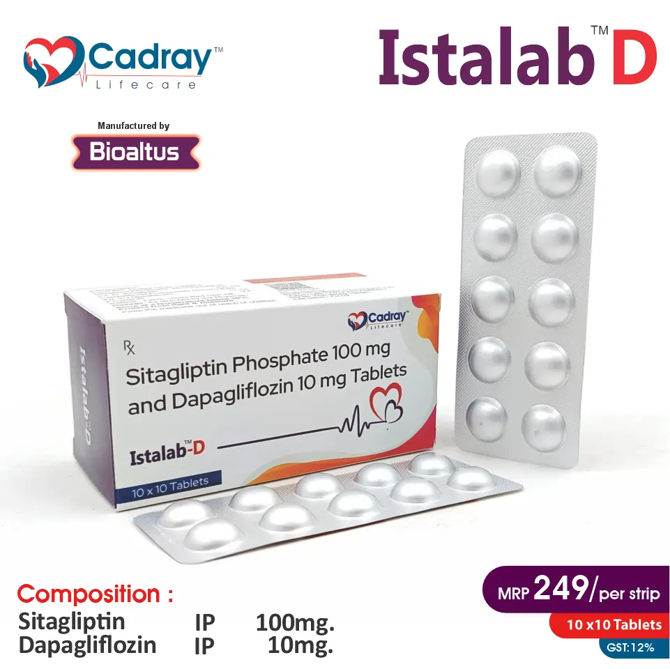 Sitagliptin Phosphate 100mg + Dapagliflozin 10mg | Antidiabetic Care | Best Price for PCD Pharma Franchise